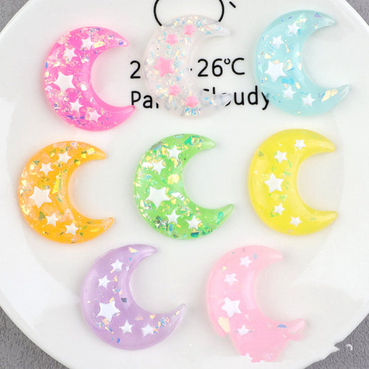 【A169】Bicolor Gliter Moon